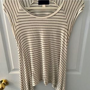 Francesca’s asymmetrical striped top size small